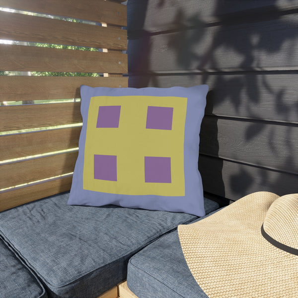 Pastel Blue & Purple Indoor Outdoor Throw Pillow