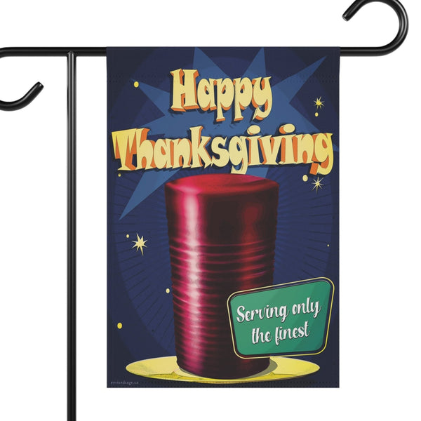 retro thanksgiving yard flag