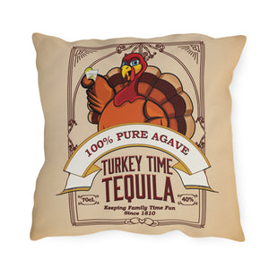 Turkey Tequila Funny Thanksgiving Throw Pillow