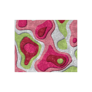 Soft sherpa blanket with 'Abstract Holiday Decorative Throw' design