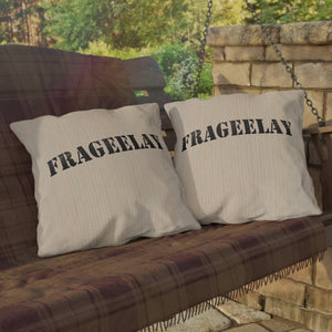 throw pillow with 'Frageelay - A Christmas Story Funny Holiday' design