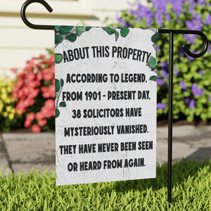 no soliciting funny yard flag