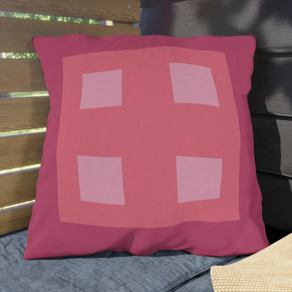 Pastel Pink Vibrant Indoor Outdoor Throw Pillow