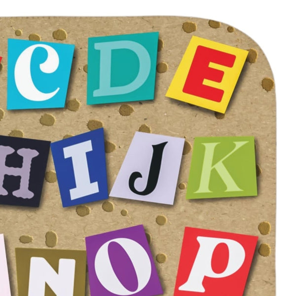 ABC Paper Letters Soft Sherpa Baby Blanket