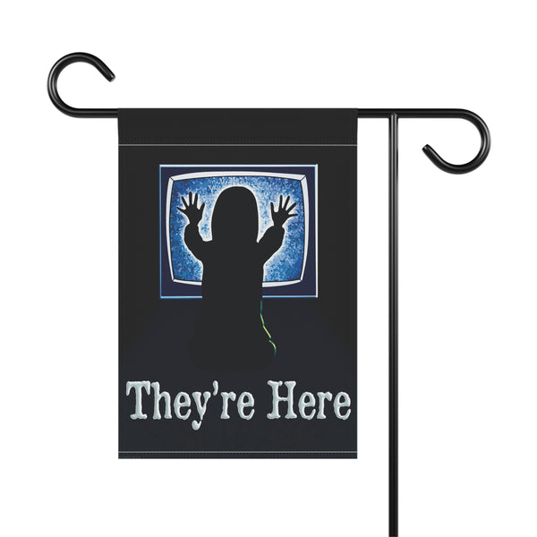 Poltergeist They're Here Halloween Yard Flag