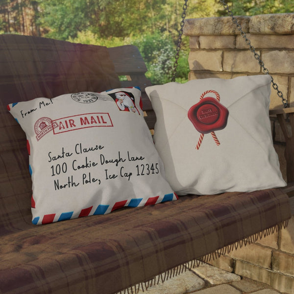 santa letter mail cute christmas pillow