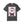 Gray t-shirt with a graphic of Santa Claus in a mugshot style design on a white background