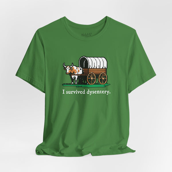 Oregon Trail I Survived Dysentery 80s Game Pop Culture T-Shirt
