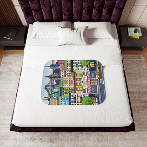 Personalized Name New York City Soft Sherpa Baby Blanket