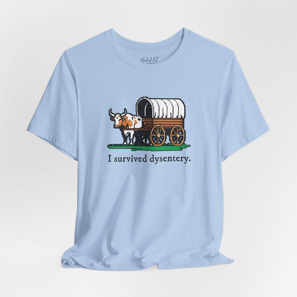 Oregon Trail I Survived Dysentery 80s Game Pop Culture T-Shirt