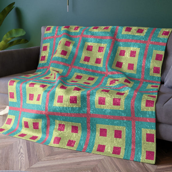 Pastel Pink & Blue Decorative Throw Blanket