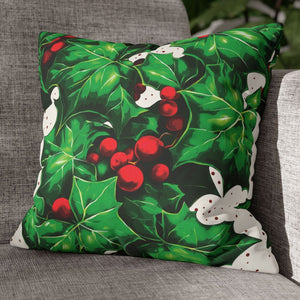 throw pillow with 'Holiday Ivy Cover Cozy Holiday Decor' design