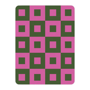 Pink and Green Modern Geometric Throw Blanket