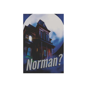 Garden flag with 'Norman Bates Psycho Bates Motel Halloween' design
