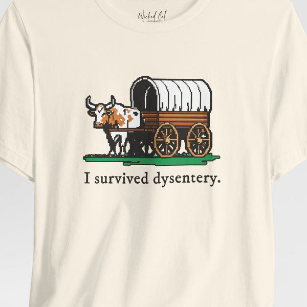 Oregon Trail I Survived Dysentery 80s Game Pop Culture T-Shirt