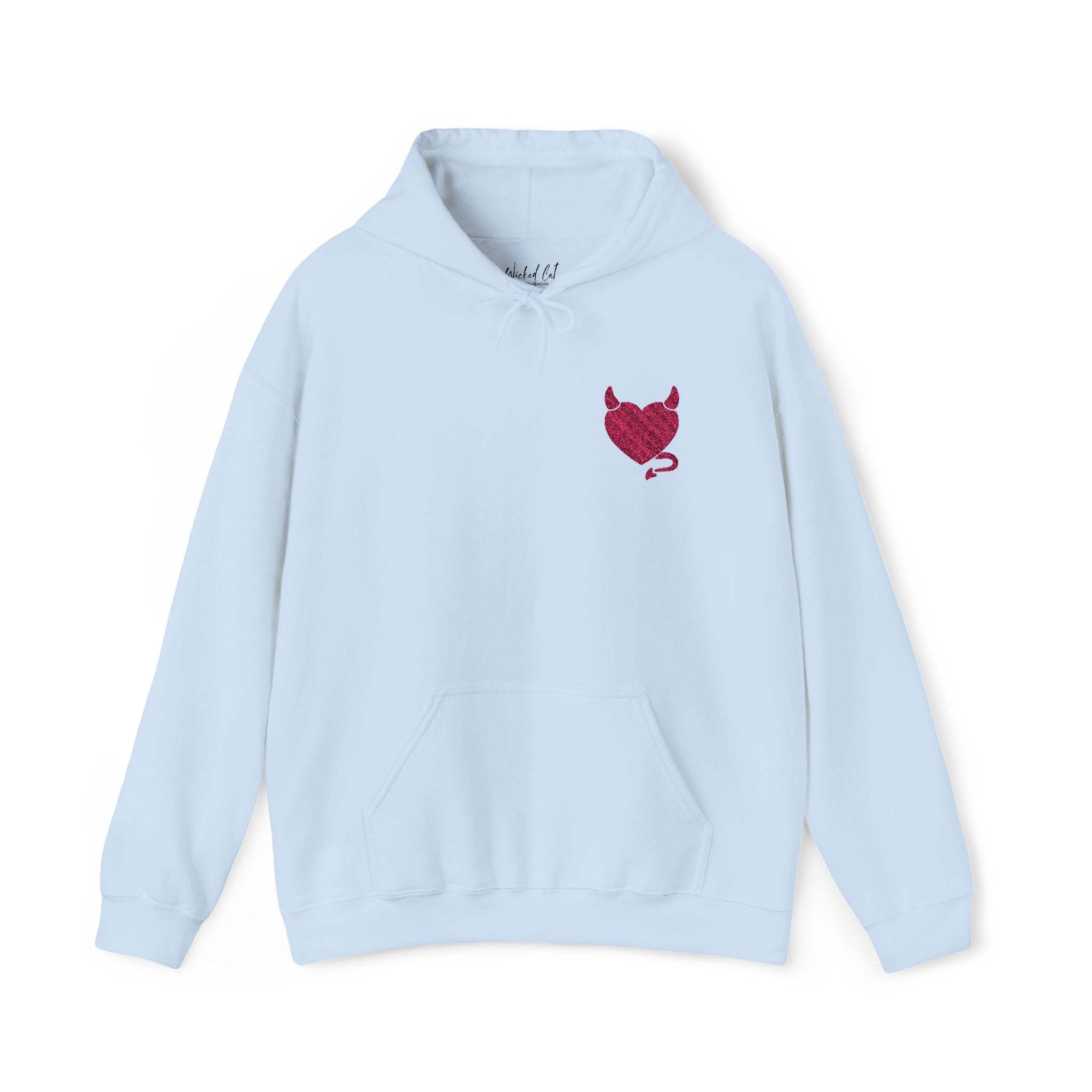 Embroidered Wicked Heart Women's Sweatshirt Hoodie