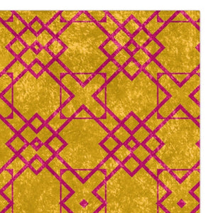 Vibrant Yellow & Pink Geometric Decorative Throw