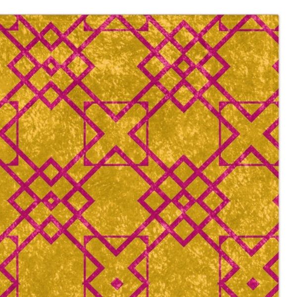 Vibrant Yellow & Pink Geometric Decorative Throw