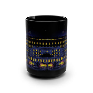 mug with 'Starry Night Washington DC Art' graphic on a white background