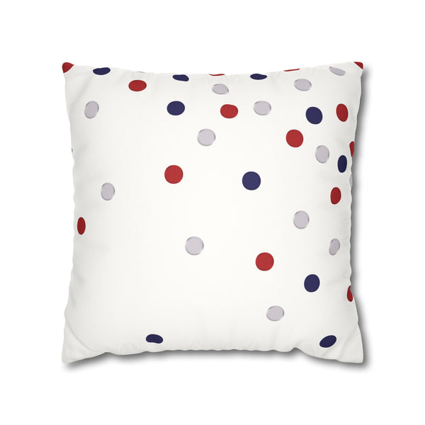 Patriotic Polka Dots American Chic Soft Throw Pillow Cover