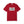 Red t-shirt with a humorous holiday license plate design on a white background 