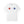 White t-shirt with red, white, and blue paw prints on a white background