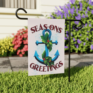 Coastal Beach Christmas Funny Yard Flag