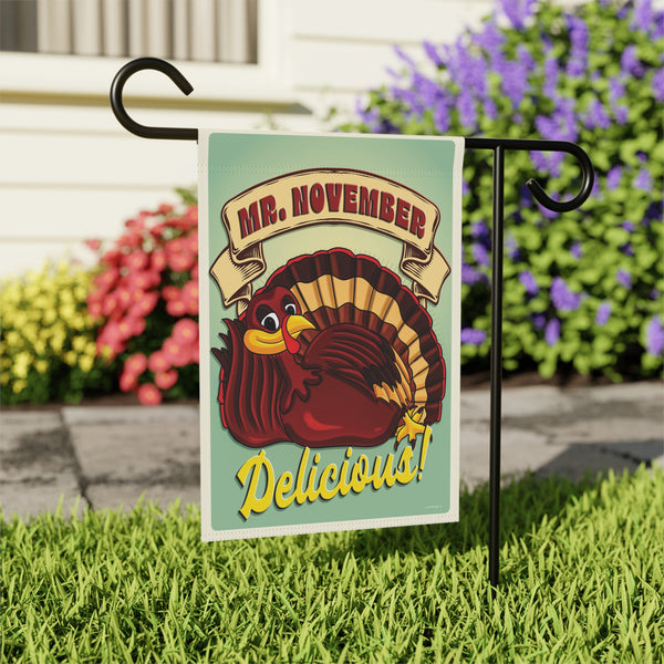 Mr. November Turkey Funny Thanksgiving Yard Flag