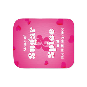 Sugar and Spice Pink Sherpa Baby Blanket