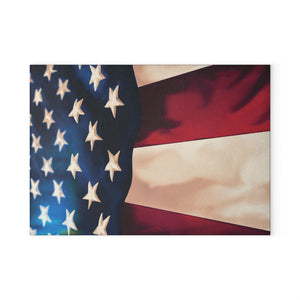 American Flag Kitchen Decor Glass Cutting Board