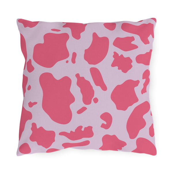 Pink and Lilac Animal Indoor Outdoor Throw Pillow