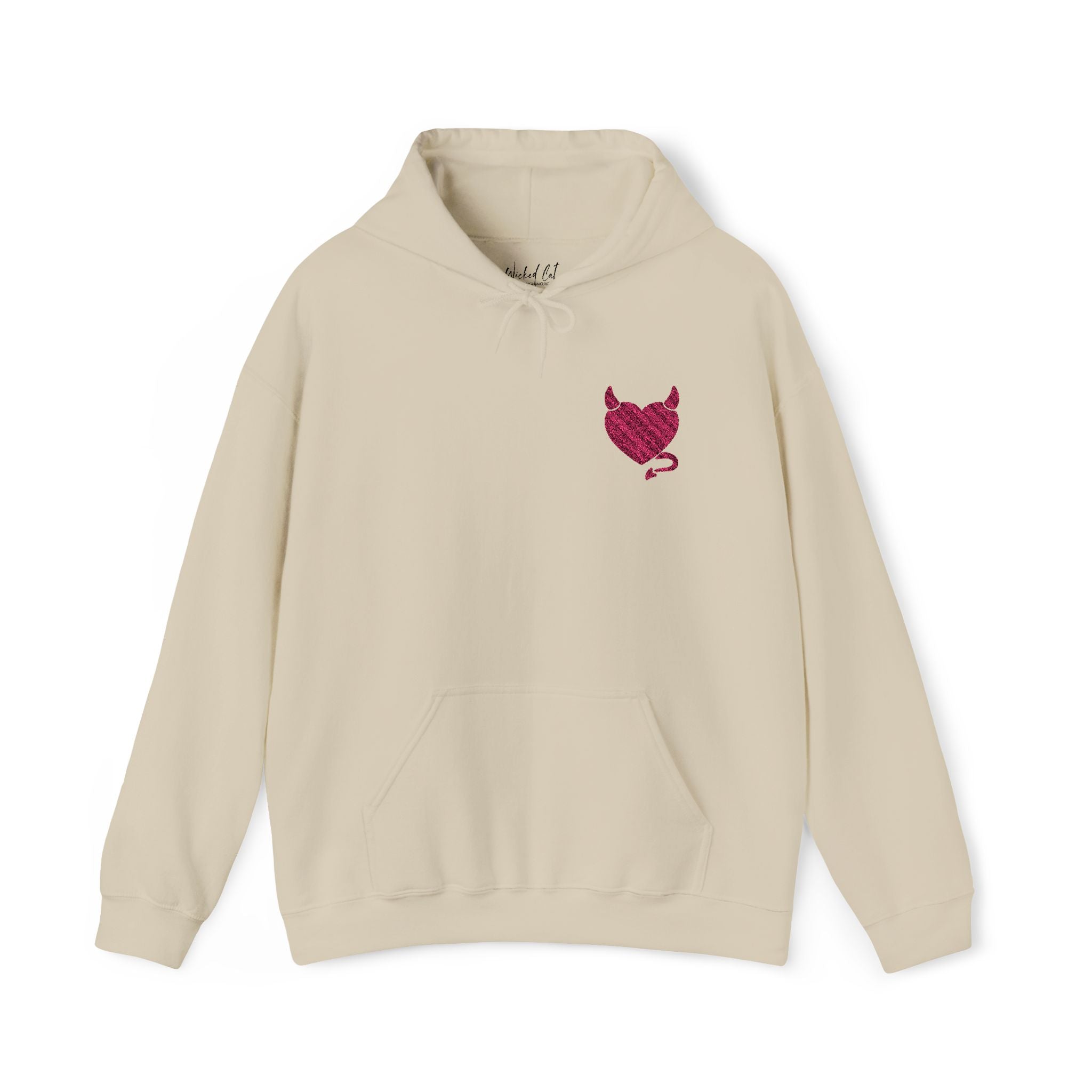 Embroidered Wicked Heart Women's Sweatshirt Hoodie