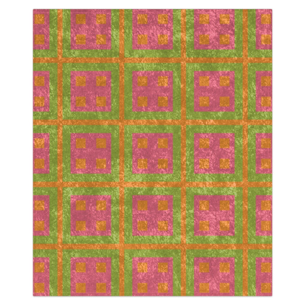 Pastel Orange & Pink Decorative Throw Blanket