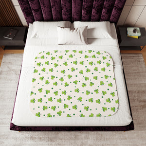 St. Patricks Shamrocks Sherpa Baby Blanket