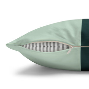 Green Checkered Faux Suede Pillow Cover