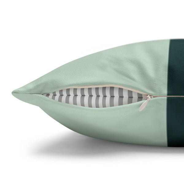 SW Paradox Green Checkered Faux Suede Pillow Cover