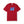 Red t-shirt with blue 'AF' print on a white background