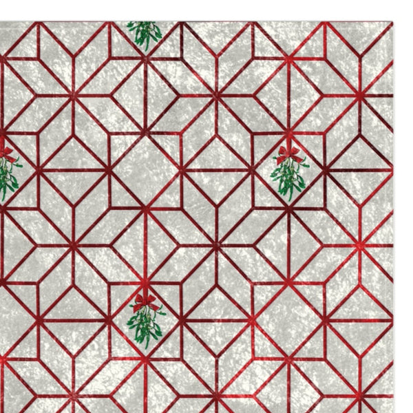 Art Deco Throw Blanket Christmas Mistletoe Holiday Decor