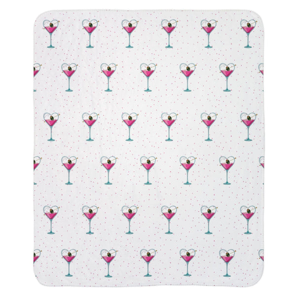 Cupids Arrow Martini Soft Sherpa Throw Blanket