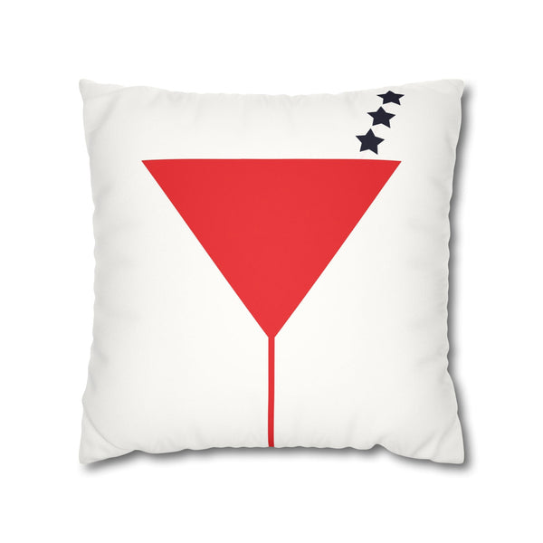 Martini Lovers Reversible Patriotic Accent Pillow Cover