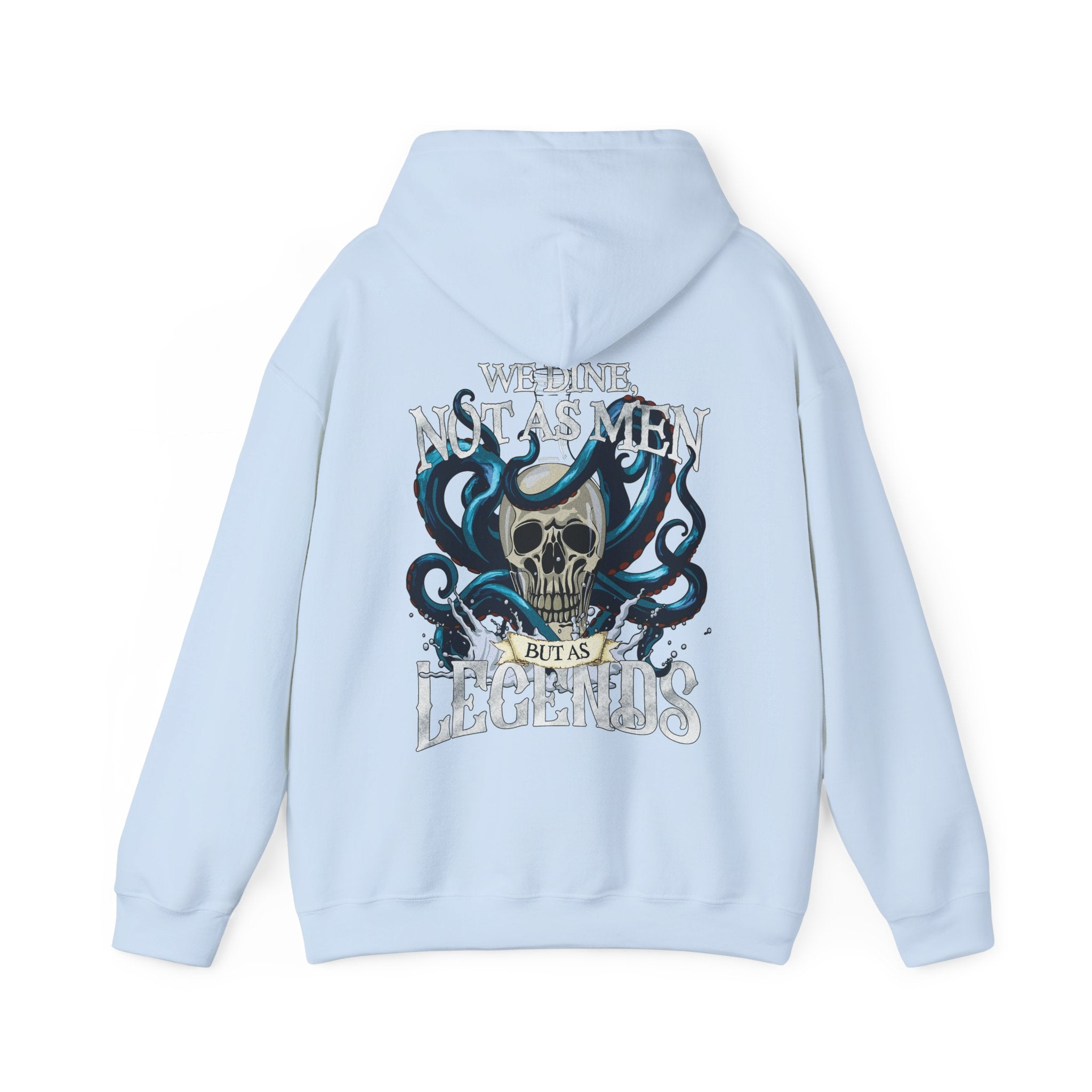 Pirate Sayings Skull Dine as Legends Men's Hoodie