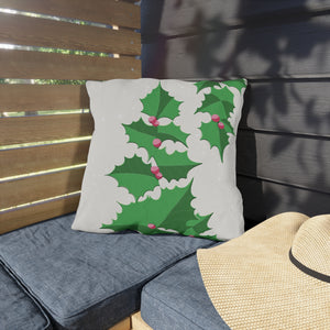 throw pillow with 'Christmas Pastel Ivy & Berries Outdoor Decor' design