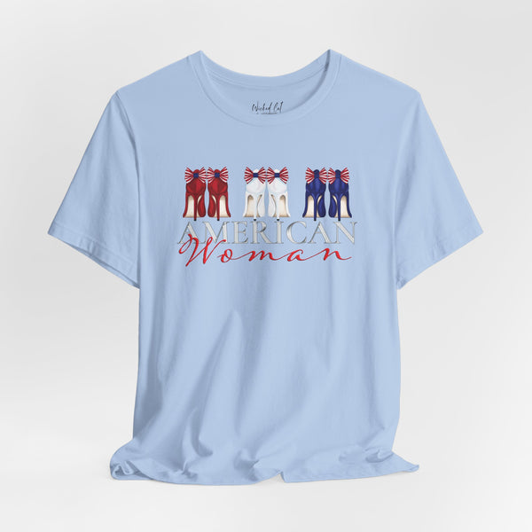 American Woman Patriotic Style Fashion T-Shirt