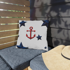 throw pillow with 'Anchor & Stars Patriotic' design