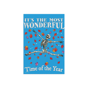 Fall Lovers Funny Halloween Skeleton Yard Flag