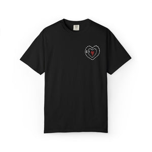 Embroidered Grinch Heart Holiday Comfort Colors® T-Shirt