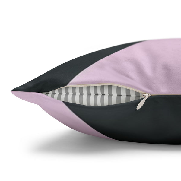 Lavender & Dark Grey Soft Pillow Cover Reversible