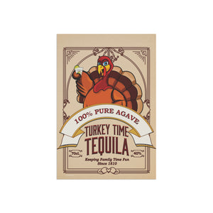 Turkey Time Tequila Funny Thanksgiving Yard Flag