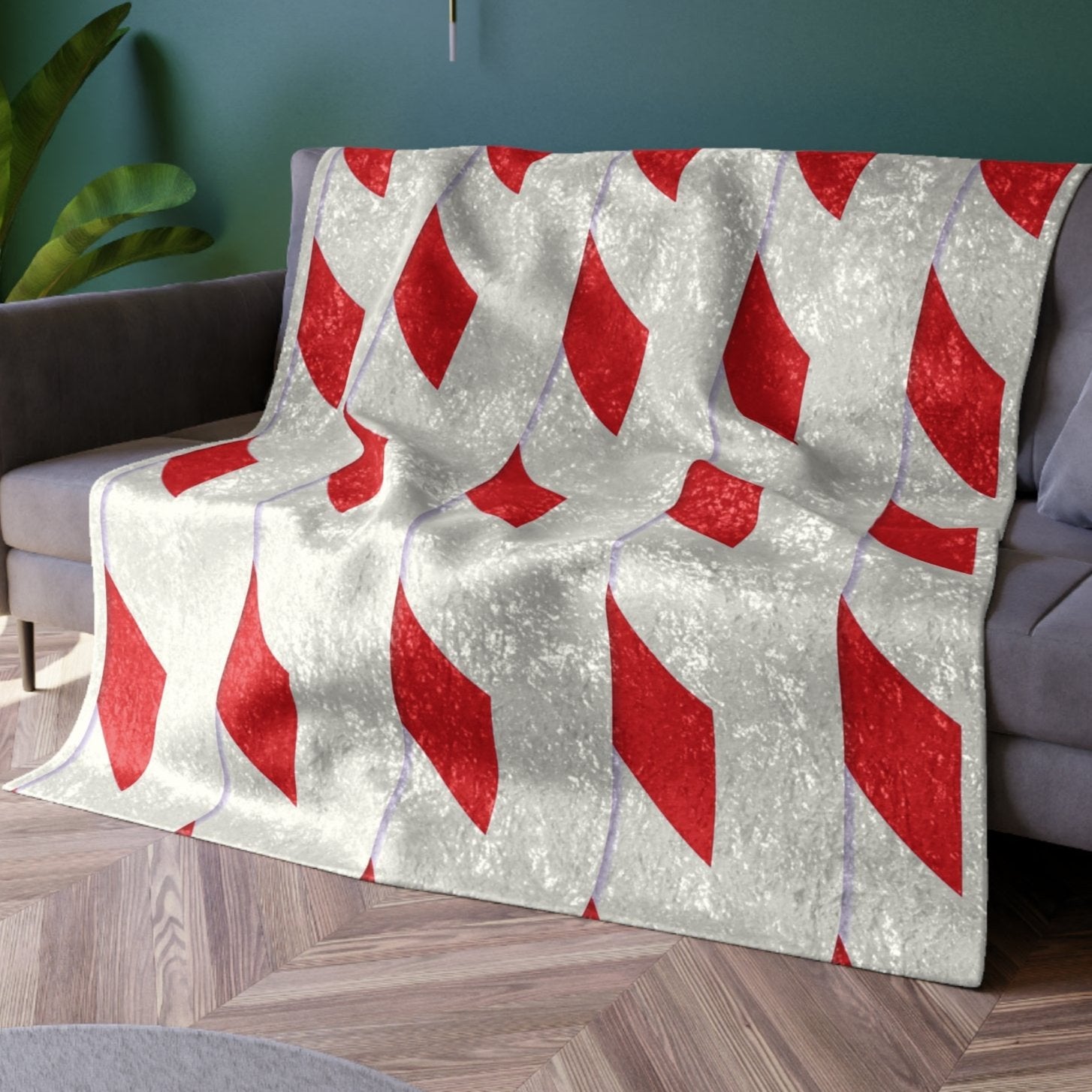 Candy Cane Stripes Christmas Throw