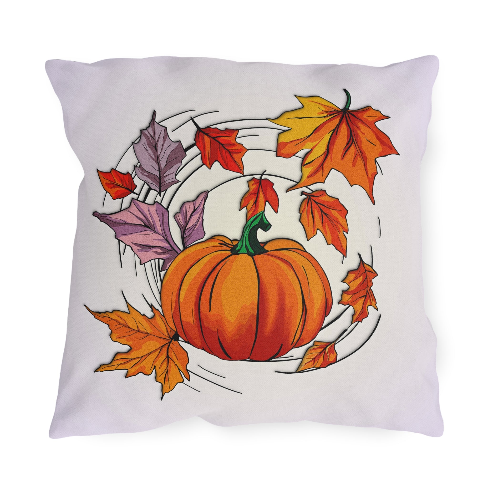 Fall Pumpkin Outdoor Throw Pillow